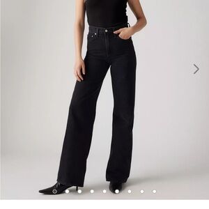 Levi’s Ribcage Wide Leg Black Jeans